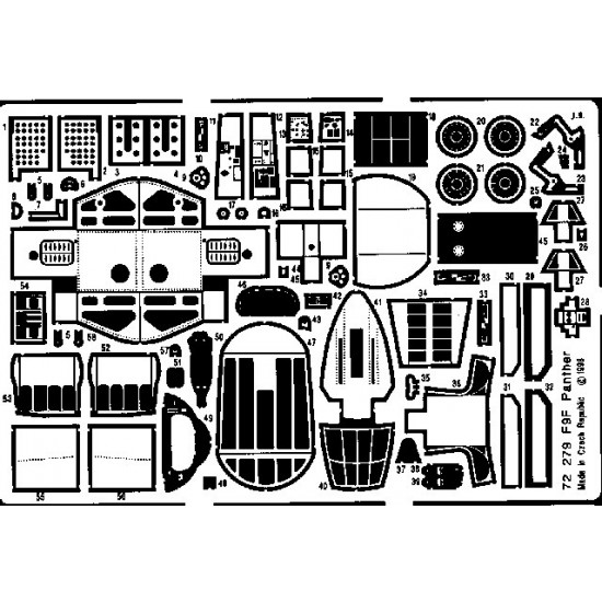 Photoetch for 1/72 Grumman F9F Panther for Hasegawa kit