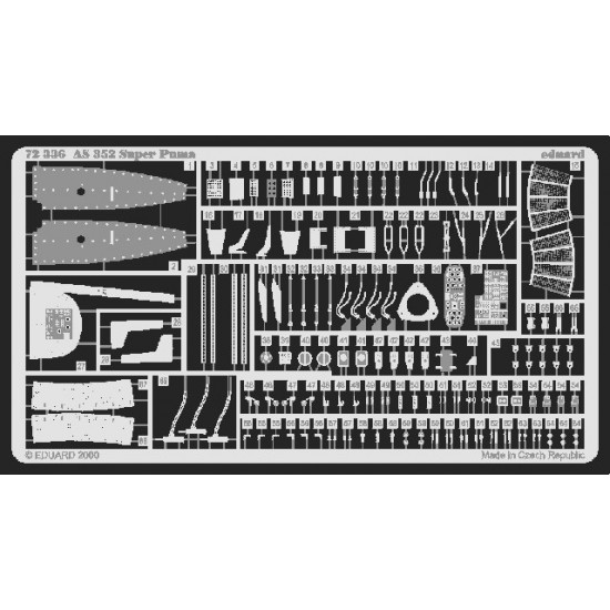 Photoetch for 1/72 AS-352 Super Puma for Italeri kit