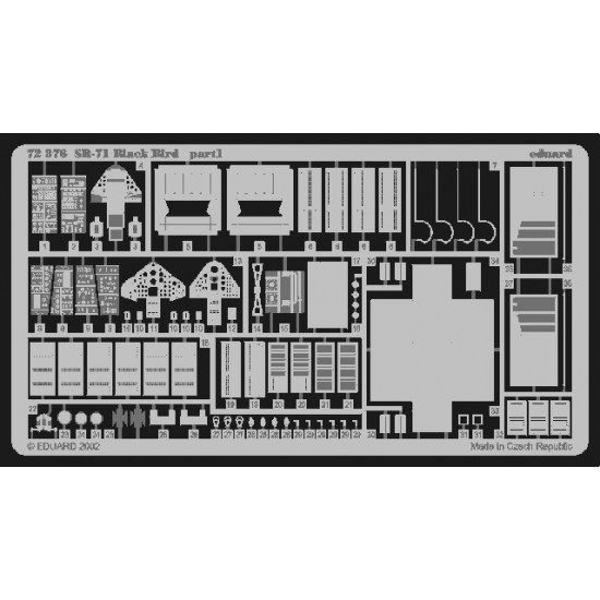 Photoetch for 1/72 Lockheed SR-71 Blackbird for Italeri kit