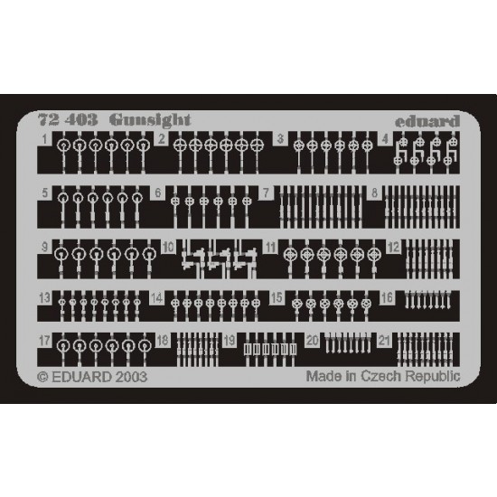Photoetch for 1/72 Gunsights