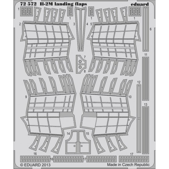 1/72 Ilyushin IL-2M Sturmovik Landing Flaps for Academy kits