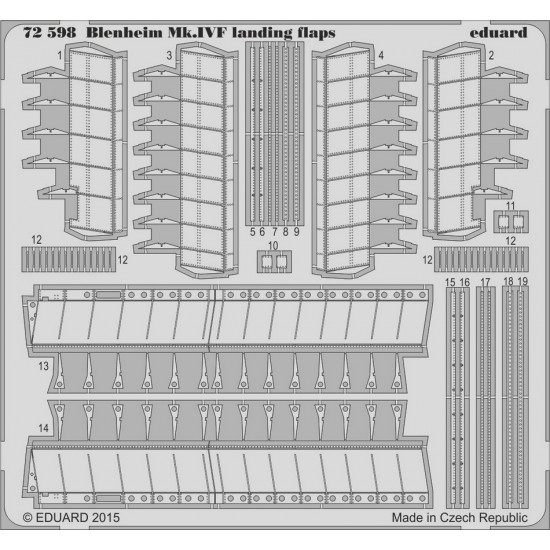 1/72 Bristol Blenheim Mk.IVF Landing Flaps Detail-up Set for Airfix A04017 kit