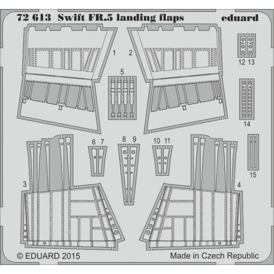 1/72 Supermarine Swift FR.5 Landing Flaps for Airfix kit (1 PE sheet)
