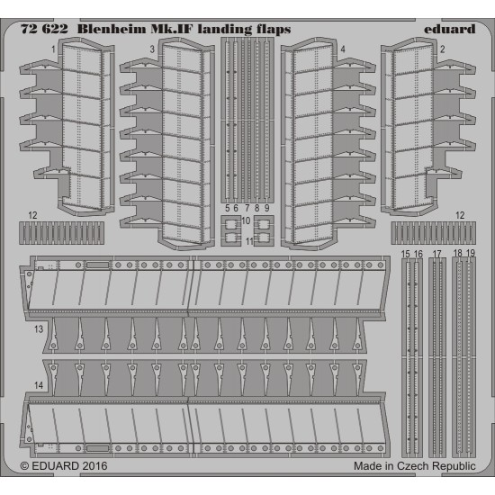 1/72 Bristol Blenheim Mk.IF Landing Flaps for Airfix #04059 kit (1 Photo-Etched Sheet)   