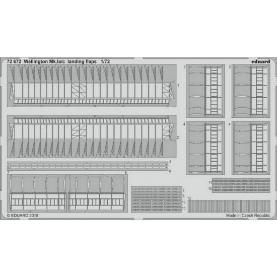 1/72 Vickers Wellington Mk.Ia/C Landing Flaps Detail-up Set for Airfix kits