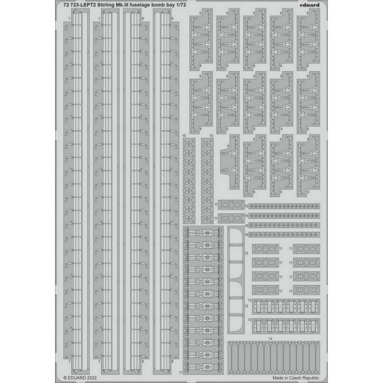 1/72 Short Stirling Mk.III Fuselage Bomb Bay Detail set for Italeri kits