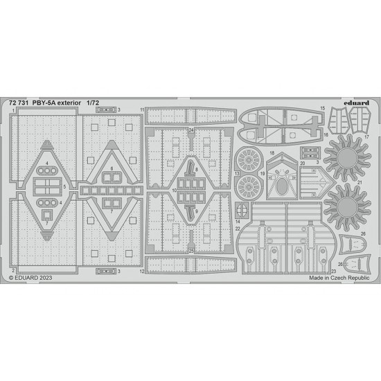 1/72 Consolidated PBY-5A Catalina Exterior Photo-etched set for Hobby 2000 / Academy