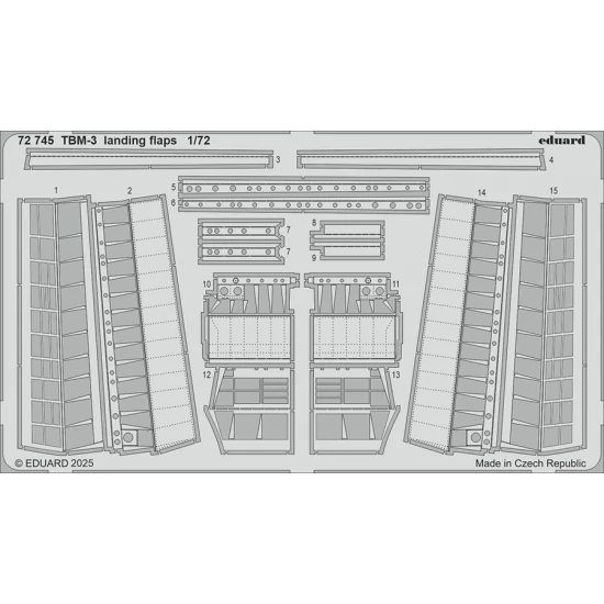 1/72 TBM-3 Avenger Landing Flaps Photo-etched set for Hobby Boss kits