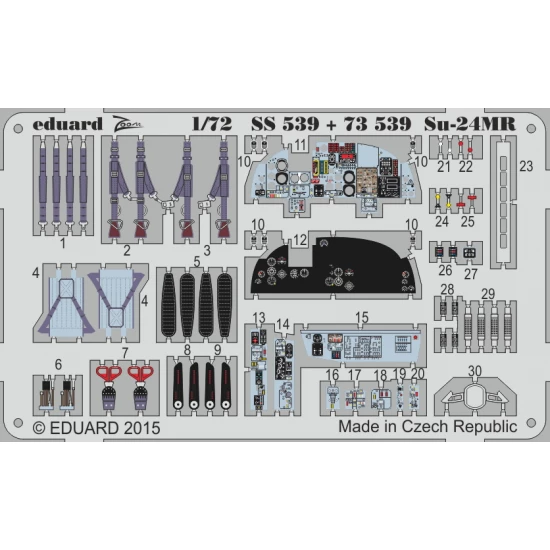 1/72 Sukhoi Su-24MR Detail Set for Trumpeter kit #01672 (2 PE sheets) 