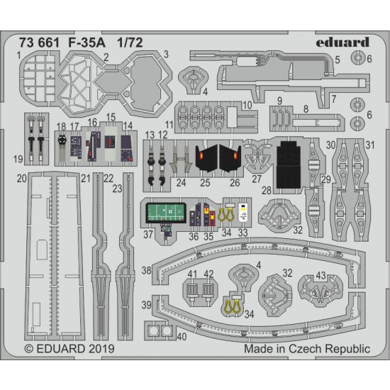 1/72 Lockheed Martin F-35A Detail Set for Hasegawa kits