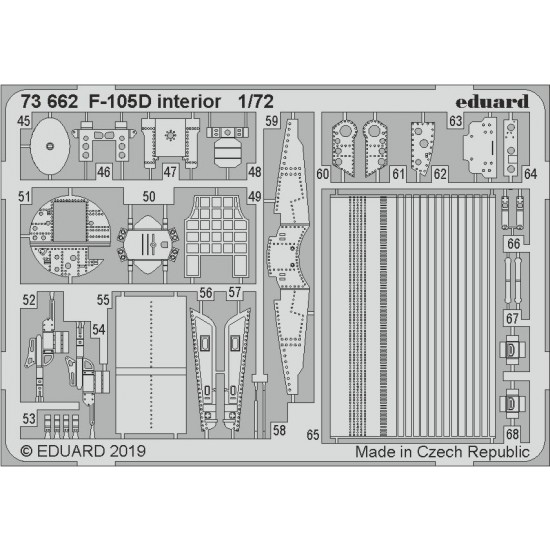 1/72 Republic F-105D Thunderchief Interior Detail Set for Trumpeter kits