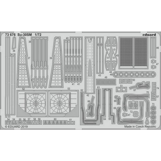 1/72 Sukhoi Su-30SM Detail Parts (PE) for Zvezda kits