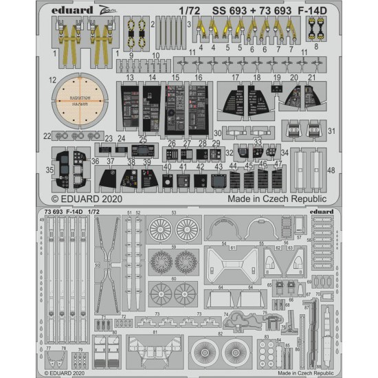 1/72 Grumman F-14D Tomcat Detail Set for Great Wall Hobby kits