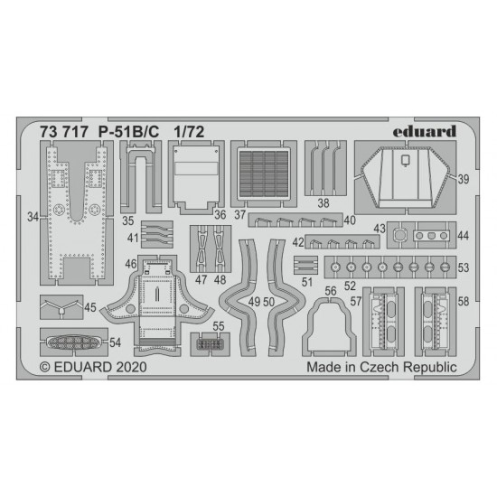 1/72 North American P-51B/C Mustang Detail Set for Hasegawa/Hobby 2000 kits