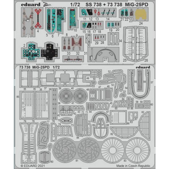 1/72 Mikoyan-Gurevich MiG-25PD Detail Set for ICM kits