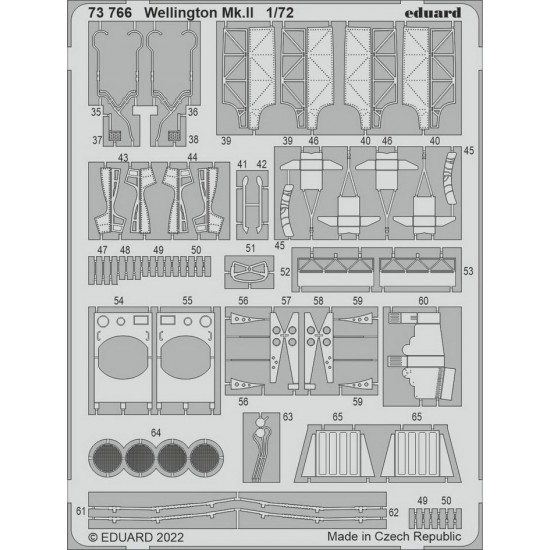 1/72 Vickers Wellington Mk.II Detail set for Airfix kits