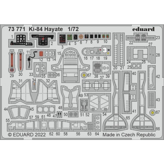 1/72 Nakajima Ki-84 Hayate Detail Set for Arma Hobby kits