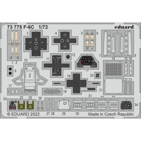 1/72 Curtiss F6C Hawk Detail Set for Arma Hobby kits