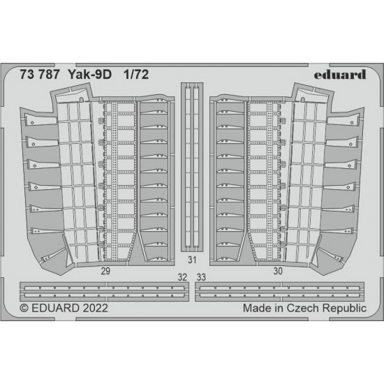 1/72 Yakovlev Yak-9D Detail set for Zvezda kits