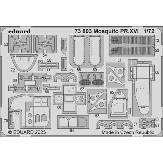 1/72 de Havilland Mosquito PR.XVI Photo-etched set for Airfix kits