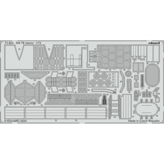 1/72 Savoia-Marchetti SM.79 Sparviero Interior Photo-etched set for Italeri kits