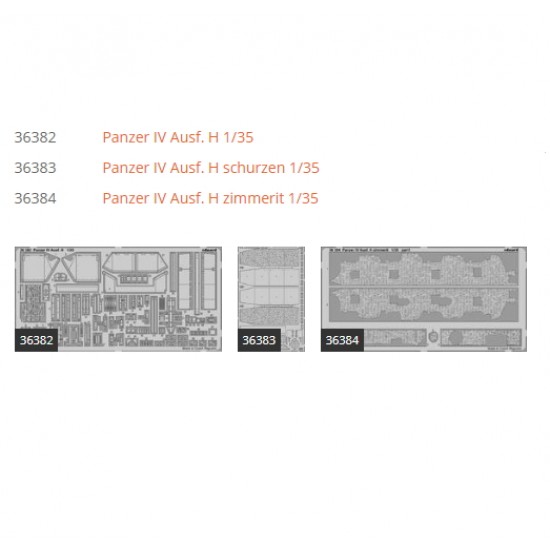 1/35 Panzer IV Ausf. H Super Detail Set for Academy kits