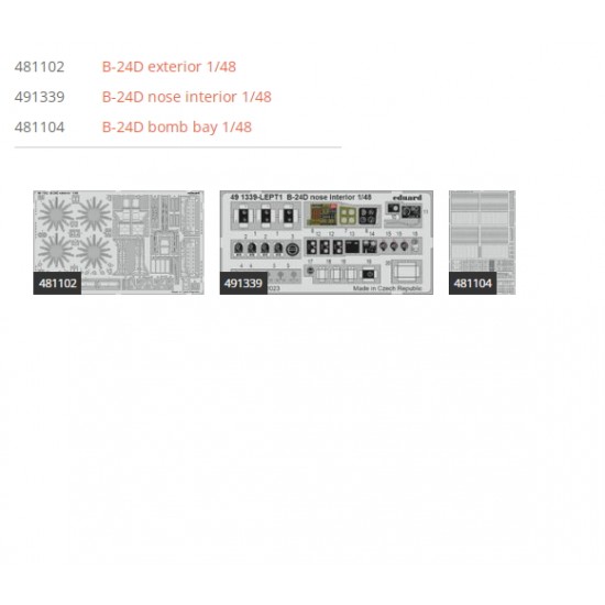 1/48 Consolidated B-24D Liberator Part II Super Detail Set for Revell kits