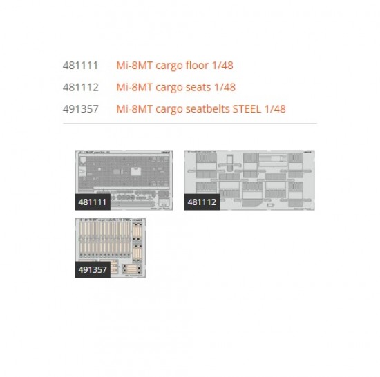 1/48 Mil Mi-8MT Cargo Interior Super Detail Set for Trumpeter kits