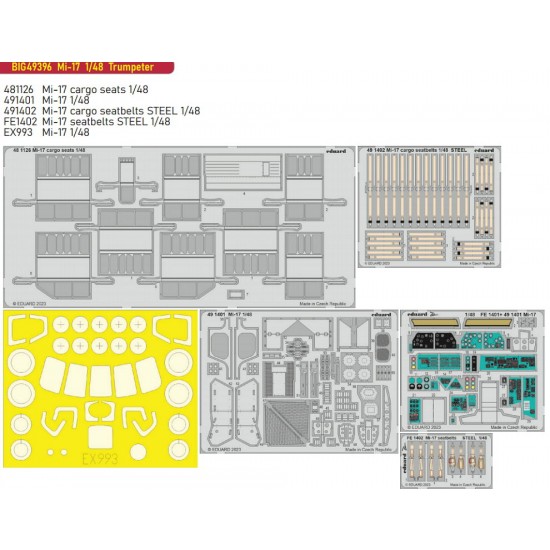1/48 Mil Mi-17 Super Detail Parts for Trumpeter kits