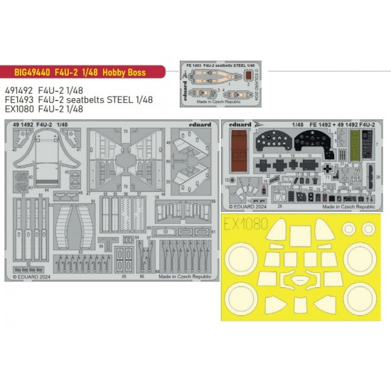 1/48 F4U-2 Super Detail Set (PE) for Hobby Boss kits