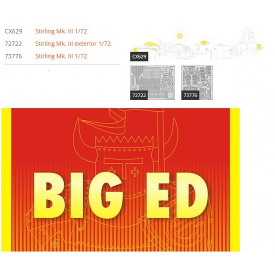 1/72 Stirling Mk.III Essential Super Detail Set for Italeri kits