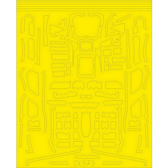 1/72 Lockheed Martin F-35B Surface Panels Paint Masking Sheet for Academy kits