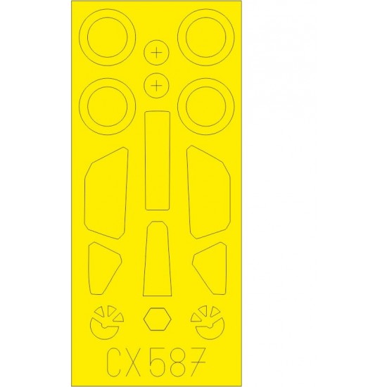 1/72 Sukhoi Su-39 Masking Sheet for Zvezda kits