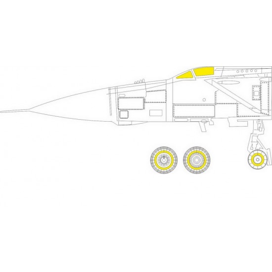 1/72 Mikoyan-Gurevich MiG-25PD Paint Masking for ICM kits