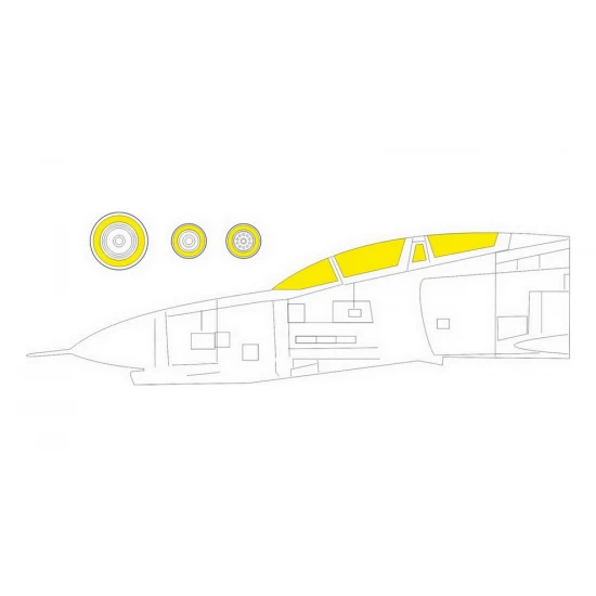 1/72 McDonnell Douglas F-4E Phantom II Paint Masking for Fine Molds kits