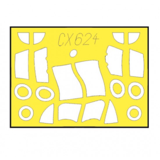 1/72 Rockwell OV-1A / JOV-1A Paint Masking for Clear Prop kits