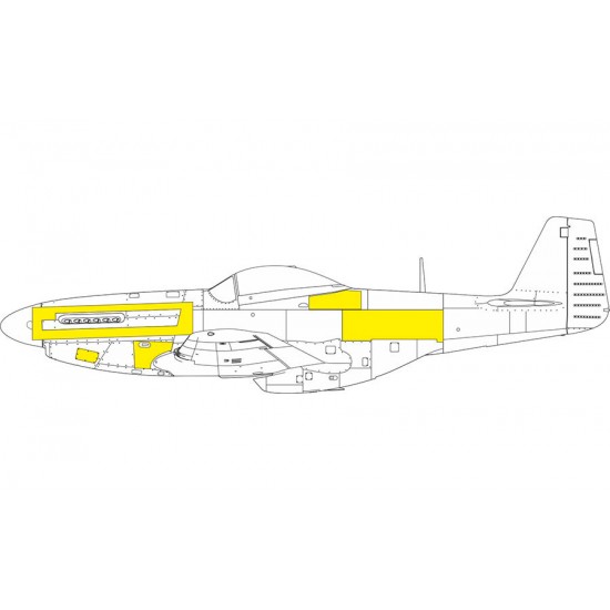 1/72 P-51D Mustang Surface Panels Masks for Eduard kits