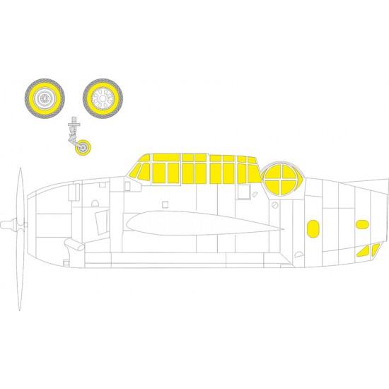 1/72 TBM-3 Avenger Masking for Hobby Boss kits