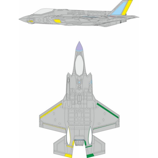 1/72 F-35A Lightning II Ram Coating Late Masking for Revell kits
