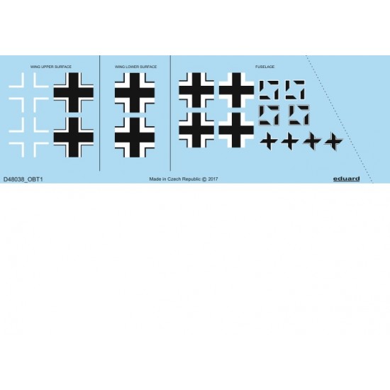 1/48 Focke-Wulf Fw 190A-4 National Insignia Decals for Eduard kits