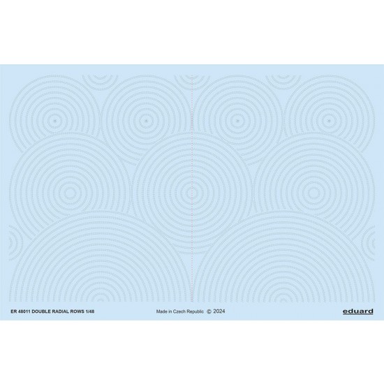 1/48 Double Radial Rows Raised Rivets 3D Decals Eduard ER48011