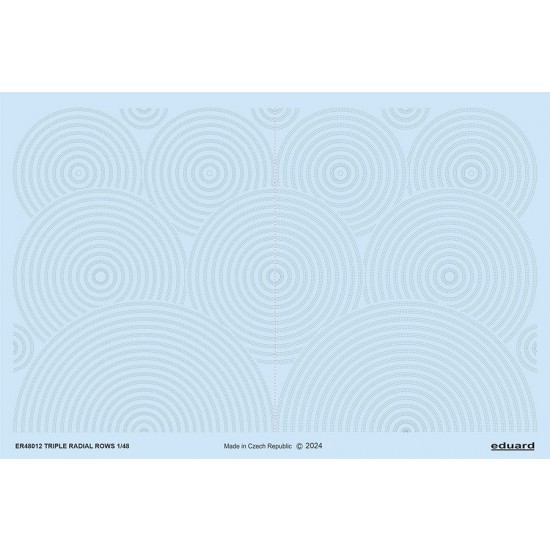 1/48 Triple Radial Rows Raised Rivets 3D Decal Eduard ER48012