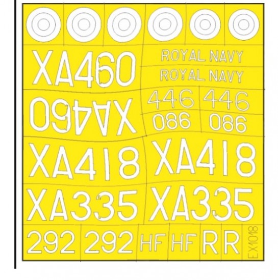 1/48 Fairey Gannet AS.1/AS.4 National & a/c Marking Masks for Airfix kits