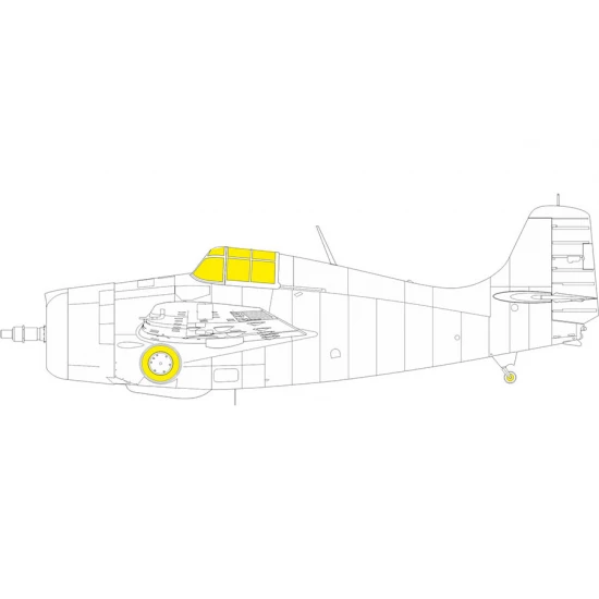 1/48 Grumman Wildcat FM-1 Mask for Tamiya kits