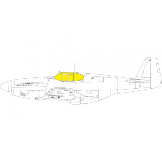 1/48 P-51B/C Mustang Framed Canopy Mask for Eduard kits