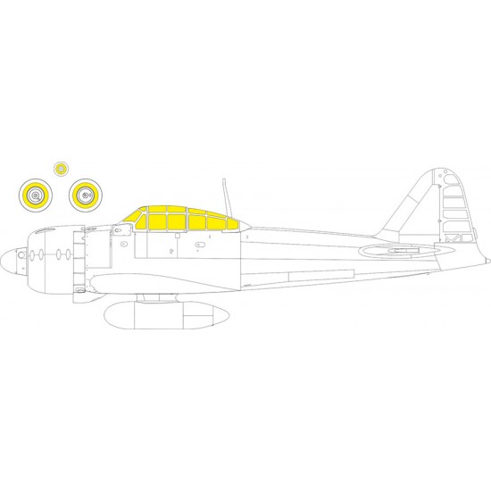 1/48 Mitsubishi A6M5 Zero Masking for Fine Molds kits