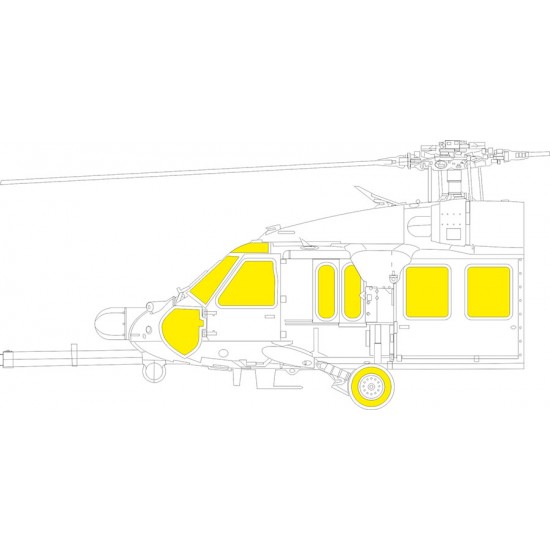 1/48 MH-60L Black Hawk Helicopter TFace Masking for ICM kits