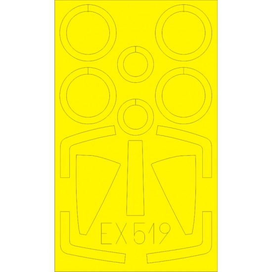 1/48 Super Etendard Paint Mask for Kinetic K48061 kit
