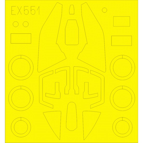 1/48 Sukhoi Su-17M3/M4 Fitter Paint Mask for Kitty Hawk kit #80144