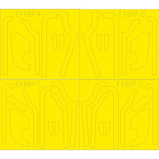 1/48 Boeing B-17G Flying Fortress Antiglare Panels (Dl & Bo) Paint Masking for HKM kits